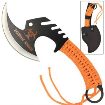 Zombie Killer Skullsplitter Throwing Axe - Orange